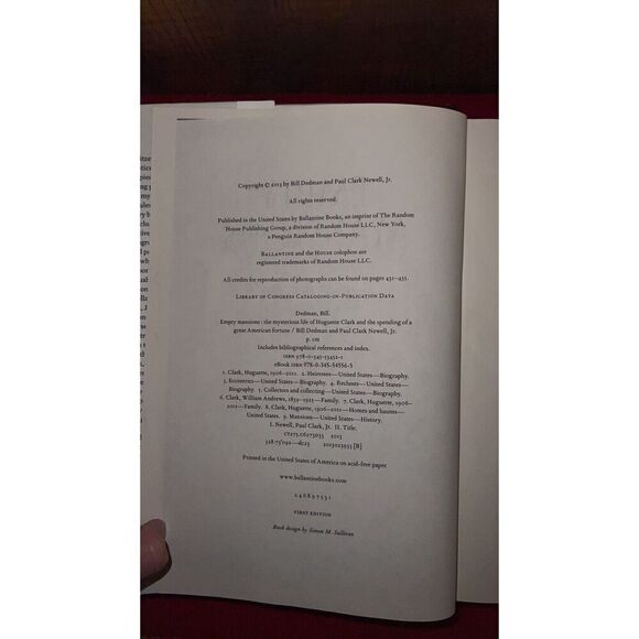 Double Signed 1st Edition Empty Mansions Book by Bill Dedman & Paul Clark Newell - Picture 10 of 16